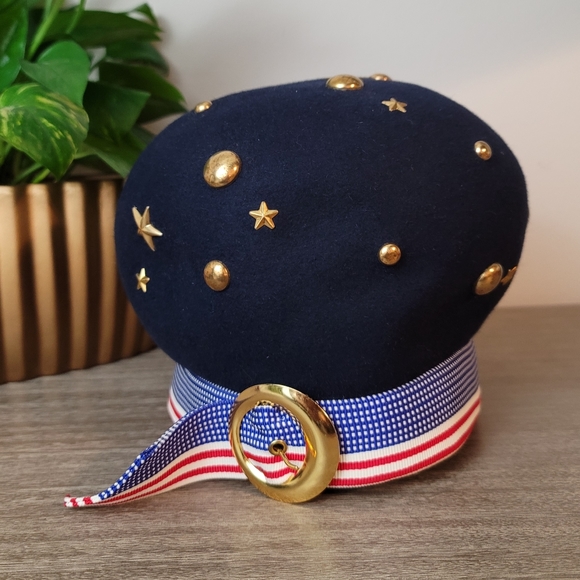VTG 60s Frank Olive Patriotic Wool Felt Hat main image 4